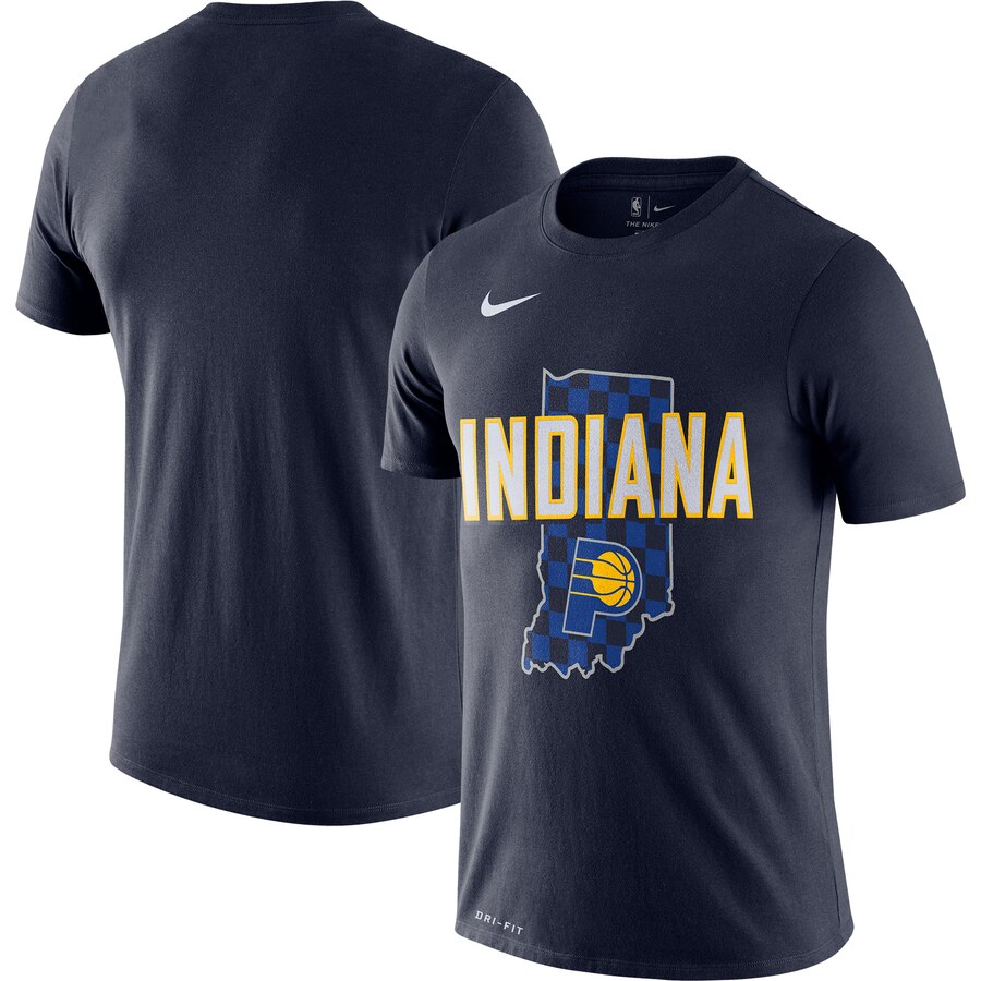 Men 2020 NBA Nike Indiana Pacers Navy 201920 City Edition Hometown Performance TShirt